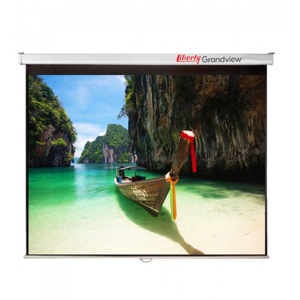 Liberty Grandview 113" (16:10) CNV Series Manual Screen With Fiber Glass Fabric (WM5.)