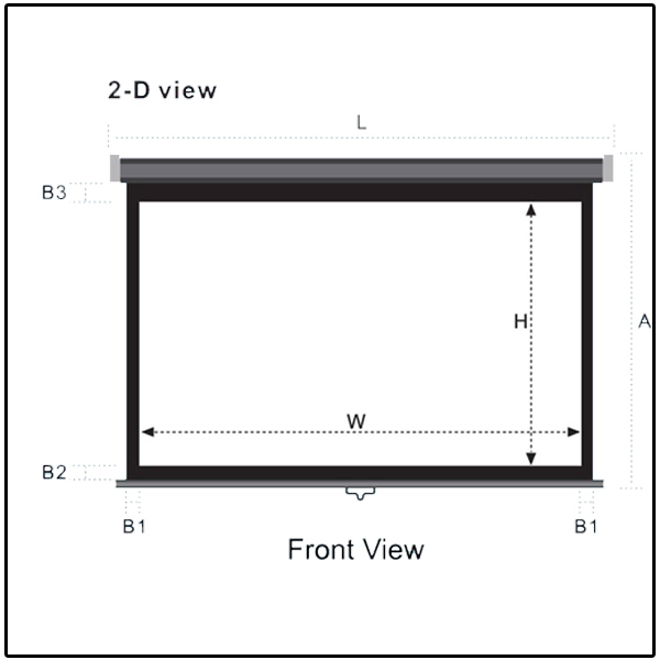 Liberty Grandview 106" (16:9) CNV Series Manual Screen With Fiber Glass Fabric WM5