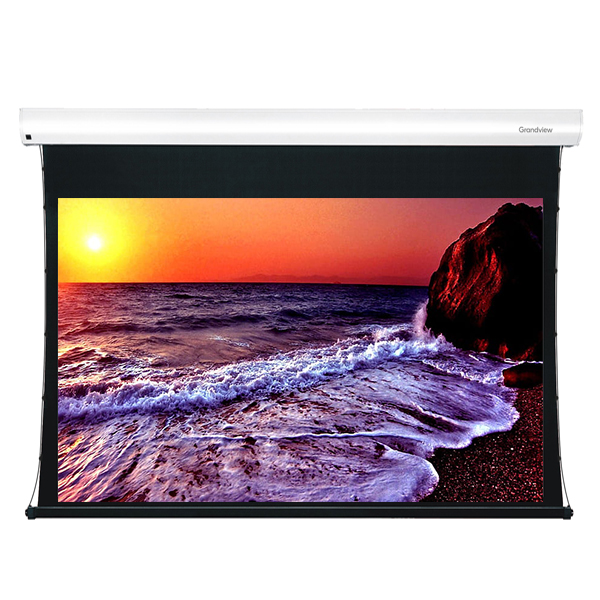 Liberty Grandview 165" (16:9) Cyber Series Tab tension Motorised Long Throw Ambinet Light Rejection Screen with Wooden Crate Packing