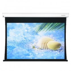 Liberty Grandview 180" (16:9) Cyber Series Tab tension Motorised Long Throw Ambinet Light Rejection Screen with Wooden Crate Packing