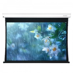 Liberty Grandview 164" (16:10) Cyber Series Tab tension Motorised Long Throw Ambinet Light Rejection Screen with Wooden Crate Packing