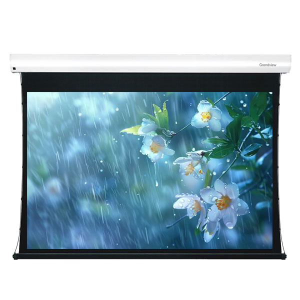 Liberty Grandview 164" (16:10) Cyber Series Tab tension Motorised Long Throw Ambinet Light Rejection Screen with Wooden Crate Packing