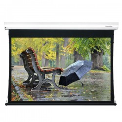 Liberty Grandview 189" (16:10) Cyber Series Tab tension Motorised Long Throw Ambinet Light Rejection Screen with Wooden Crate Packing