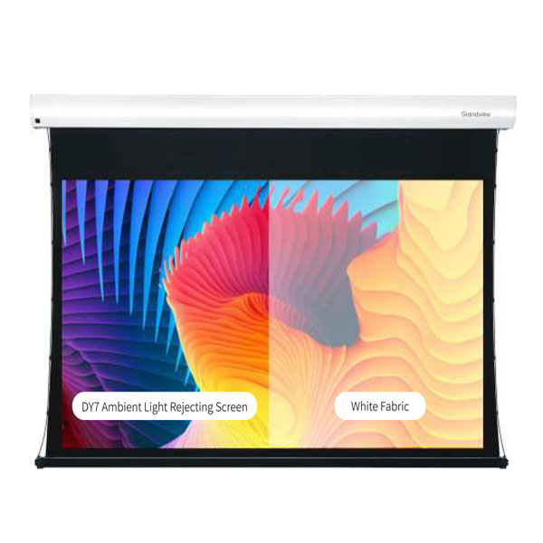 Liberty Grandview 92" (16:9) Cyber Series Tab tension Motorised Long Throw Ambinet Light Rejection Screen