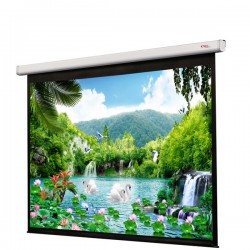 Liberty Grandview  150" (4:3) CNV Series Tubular Motor Motorized Screen with Matte Grey Fiber Glass Fabric (GM5.)