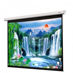 Liberty Grandview  77" (16:9) CNV Series Tubular Motor Motorized Screen with Matte White Fiber Glass Fabric (WM5.)