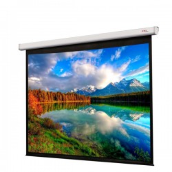 Liberty Grandview  77" (16:9) CNV Series Tubular Motor Motorized Screen with Matte Grey Fiber Glass Fabric (GM5.)
