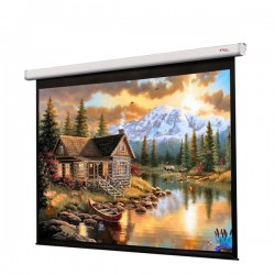 Liberty Grandview  92" (16:9) CNV Series Tubular Motor  Motorized Screen with Matte Grey Fiber Glass Fabric (GM5.)