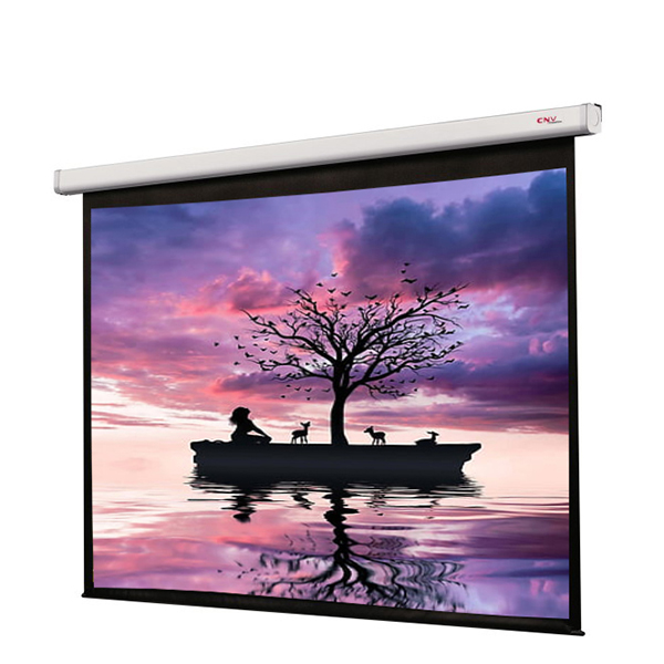 Liberty Grandview 100" (16:9) CNV Series Tubular Motor Motorized Screen with Matte Grey Fiber Glass Fabric (GM5.)