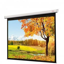 Liberty Grandview  72" (4:3) CNV Series Tubular Motor Motorized Screen  with Matte Grey Fiber Glass Fabric GM5.
