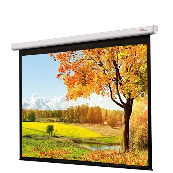 Liberty Grandview  72" (4:3) CNV Series Tubular Motor Motorized Screen  with Matte Grey Fiber Glass Fabric GM5.