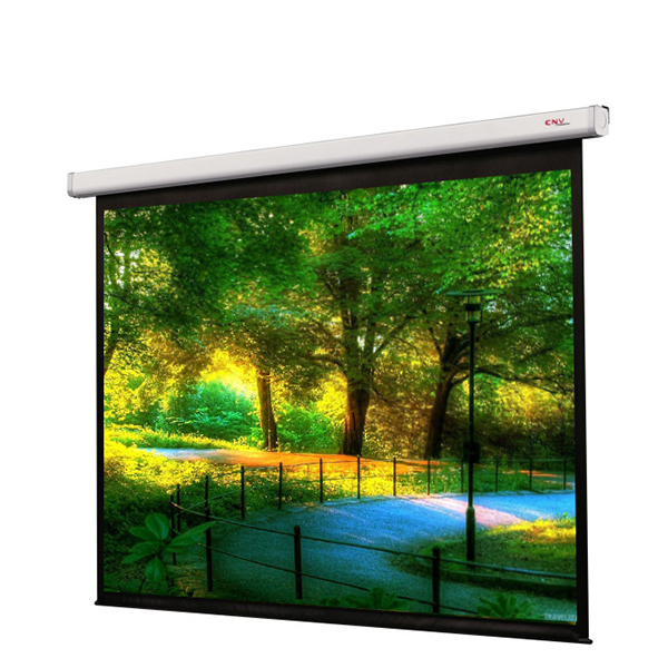 Liberty Grandview 84" (4:3) CNV Series Tubular Motor Motorized Screen with Matte Grey Fiber Glass Fabric (GM5.)