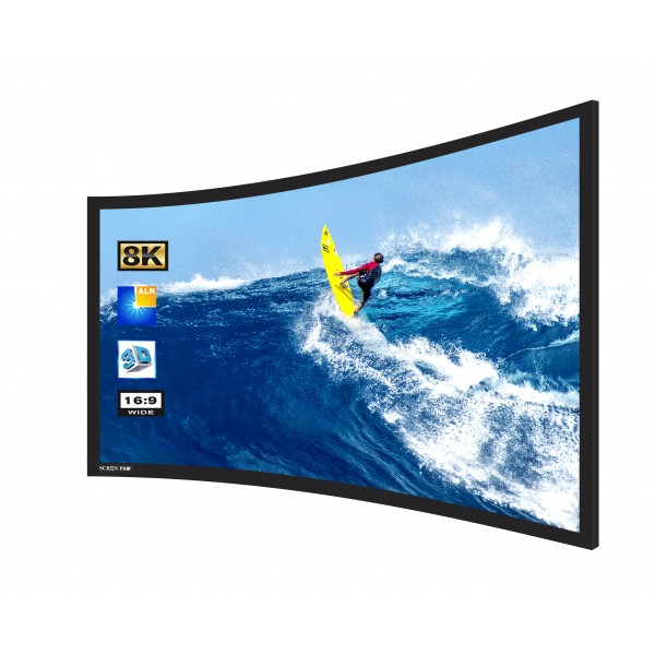 Liberty Screen Pro 135" (16:9) Curved Fixed Frame (8k - Grey Fabric) 90MM