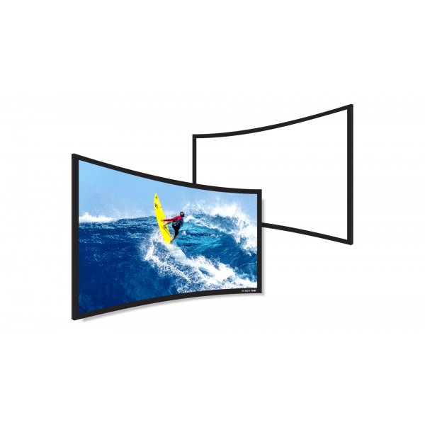 Liberty Screen Pro 120" 4K MW (16:9) Curved Fixed Frame Screen 