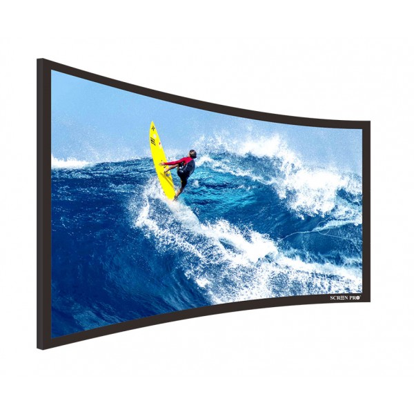 Liberty Screen Pro 92" (16:9) Curved Fixed Frame Screen 4K MW 90MM