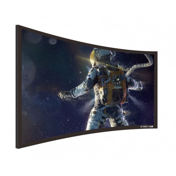Liberty Screen Pro 92" (16:9) Curved Fixed Frame Screen (8k - Grey Fabric) 90MM