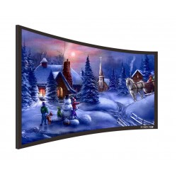 Liberty Screen Pro 106" (16:9) Curved Fixed Frame (8k - Grey Fabric) 90MM