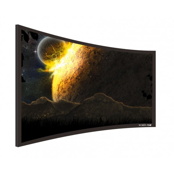 Liberty Screen Pro 120" (16:9) Curved Fixed Frame (AW - Woven Accoustic) 90MM