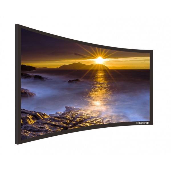 Liberty Screen Pro 126" (2.35:1) Curved Fixed Frame Screen (8k - Grey Fabric) 90MM