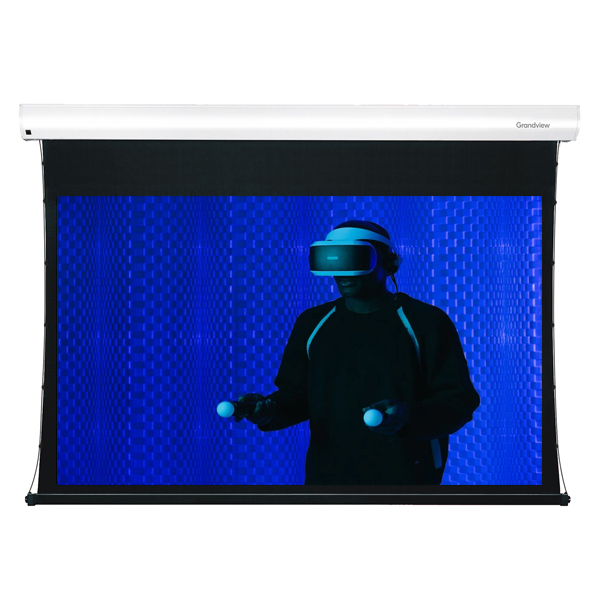 Liberty Grandview 160" (2.35:1) Cyber Tab Tension Screen Mid / Long Throw CLR. (ALR) - 4K. DY4. Multi Control Systems. (with wooden crate packing)