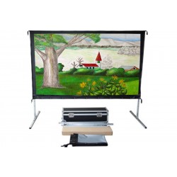 Liberty Screen Pro Easy Fold Portable 100" 4:3 RGG (Rear Projection)