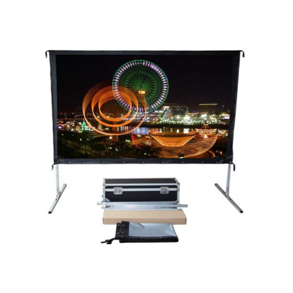 Liberty Screen Pro  Easy Fold Portable 92" 16:9 FWB & RGG (Front & Rear Projection Fabrics)