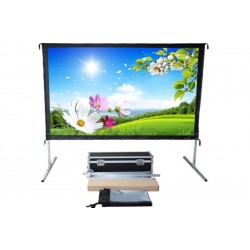 Liberty Screen Pro Easy Fold Portable 110" 16:9 RGG (Rear Projection)
