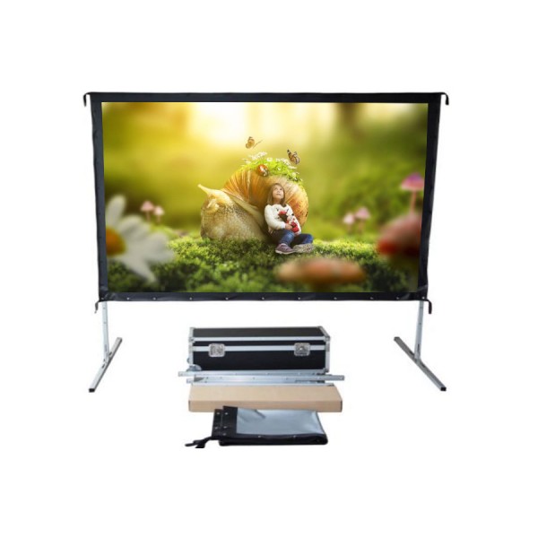 Liberty Screen Pro Easy Fold Portable 165" 16:9 FWB & RGG (Front & Rear Projection Fabrics)