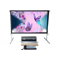 Liberty Screen Pro Easy Fold Portable 113" 16:10 FWB & RGG (Front & Rear Projection Fabrics)