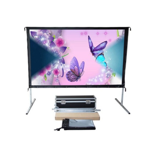 Liberty Screen Pro Easy Fold Portable 113" 16:10 FWB & RGG (Front & Rear Projection Fabrics)