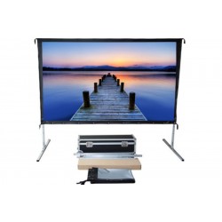 Liberty Screen Pro Easy Fold Portable 189" 16:10 RGG (Rear Projection)