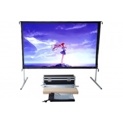 Liberty Screen Pro Easy Fold Portable 189" 16:10 FWB & RGG (Front & Rear Projection Fabrics)