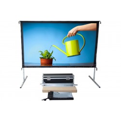 Liberty Screen Pro Easy Fold Portable 283" 16:10 RGG (Rear Projection)
