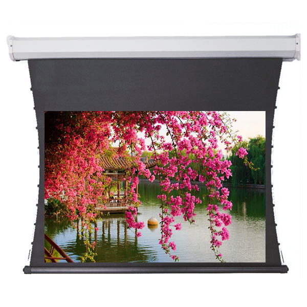Liberty Redleaf 125" (16:9) Elite Tab Tension Screen with Acoustic Matte White Fabric