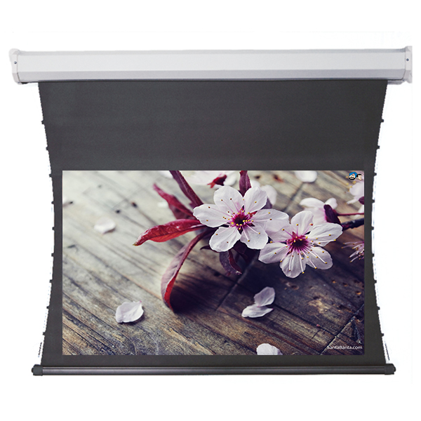 Liberty Redleaf 123" (16:9) Elite Tab Tension Screen with Matte White 4K Fabric