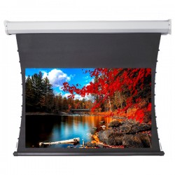 Liberty Redleaf 180" (16:9) Elite Tab Tension Screen with Matte White Vinyle Fabric (Wooden Crate)
