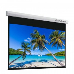 Liberty Grandview  200" (16:9) Elegant Tubular Motor Motorized Screen with Matte Grey Fiber Glass Fabric GM5 (with Wooden Crate Packing) 