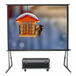 Liberty Grandview 283" (16:10) Fast Fold Screen with Matt White (RE3) with wooden crate packing