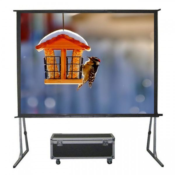 Liberty Grandview 283" (16:10) Fast Fold Screen with Matt White (RE3) with wooden crate packing