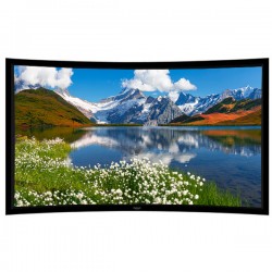 Liberty Grandview 125" (2.35:1) Prestige Curved Fixed Frame With 8cm PS. Series WB7. White Screen