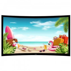 Liberty Grandview 120" (16:9) Prestige Curved Fixed Frame With 8cm PS. Series BG7. Grey Screen.
