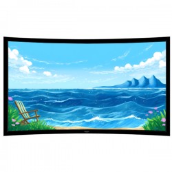 Liberty Grandview 120" (16:9) Prestige Curved Fixed Frame With 8cm PS. Series DY20. Dynamique 3D. Screen.