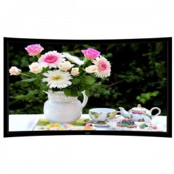 Liberty Grandview 189" (16:10) Ultimate Curved Fixed Frame 10cms PS. Series GG3. Grey Screen.