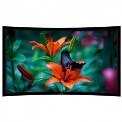 Liberty Grandview 189" (16:10) Ultimate Curved Fixed Frame 10cms PS. Series AW6. Acoustic Weaved Screen.