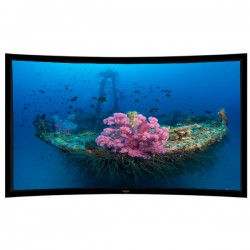 Liberty Grandview 92" (16:9) Prestige Curved Fixed Frame  With 8cm PS. Series BG7. Grey Screen.