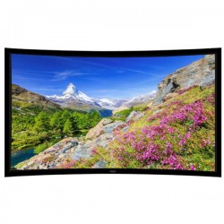 Liberty Grandview 115" (2.35:1) Prestige Curved Fixed Frame With 8cm PS. Series AW6. Acoustic Weaved Screen.
