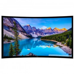 Liberty Grandview 200" (16:10) Ultimate Curved Fixed Frame 10cms PS. Series WB5. White Screen With Wooden Crate.