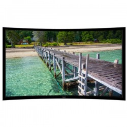 Liberty Grandview 159" (2.35:1) Ultimate Curved Fixed Frame Screen With 10cms PS. Series GG3. Grey Screen