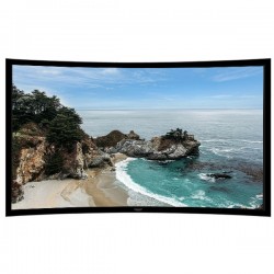 Liberty Grandview 200" (2.35:1) Ultimate Curved Fixed Frame 10cms PS. Series WB5. White Screen With Wooden Crate.