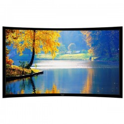 Liberty Grandview 200" (2.35:1) Ultimate Curved Fixed Frame 10cms PS. Series GG3. Grey Screen With Wooden Crate.